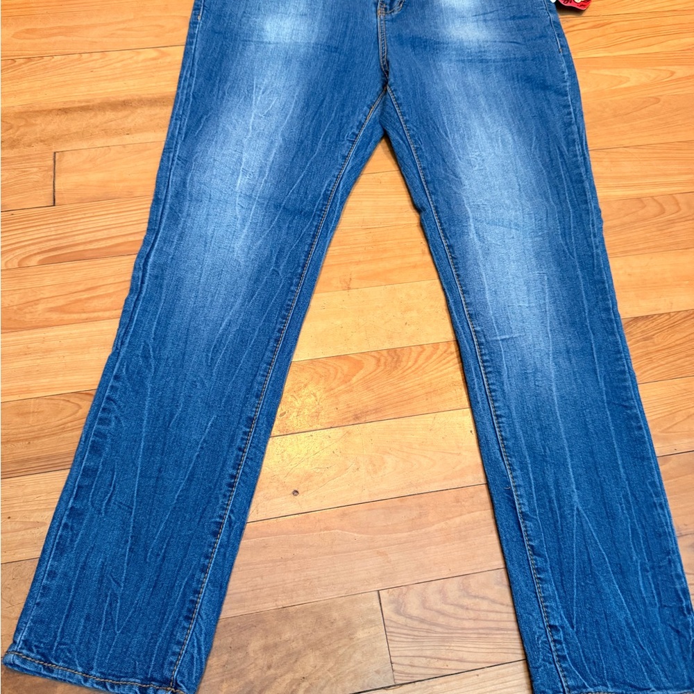 Apple Bottoms Blue Straight Leg Jeans